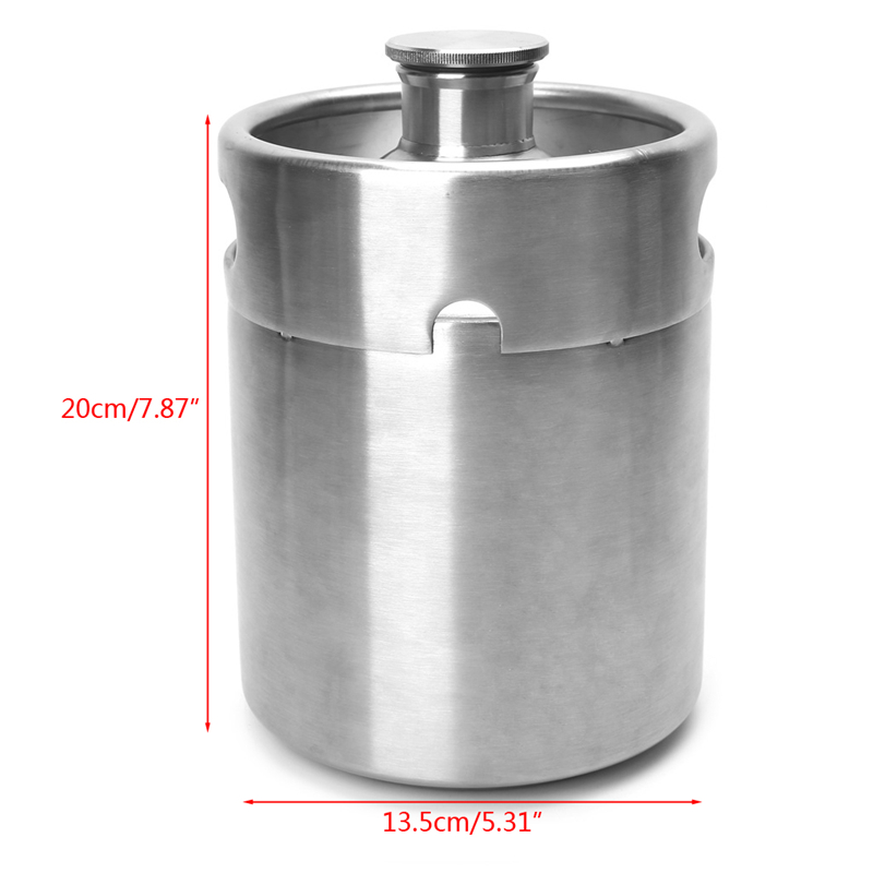 2L Mini Stainless Steel Growler Keg