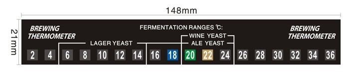 2-36 Degrees Stick On Thermometer