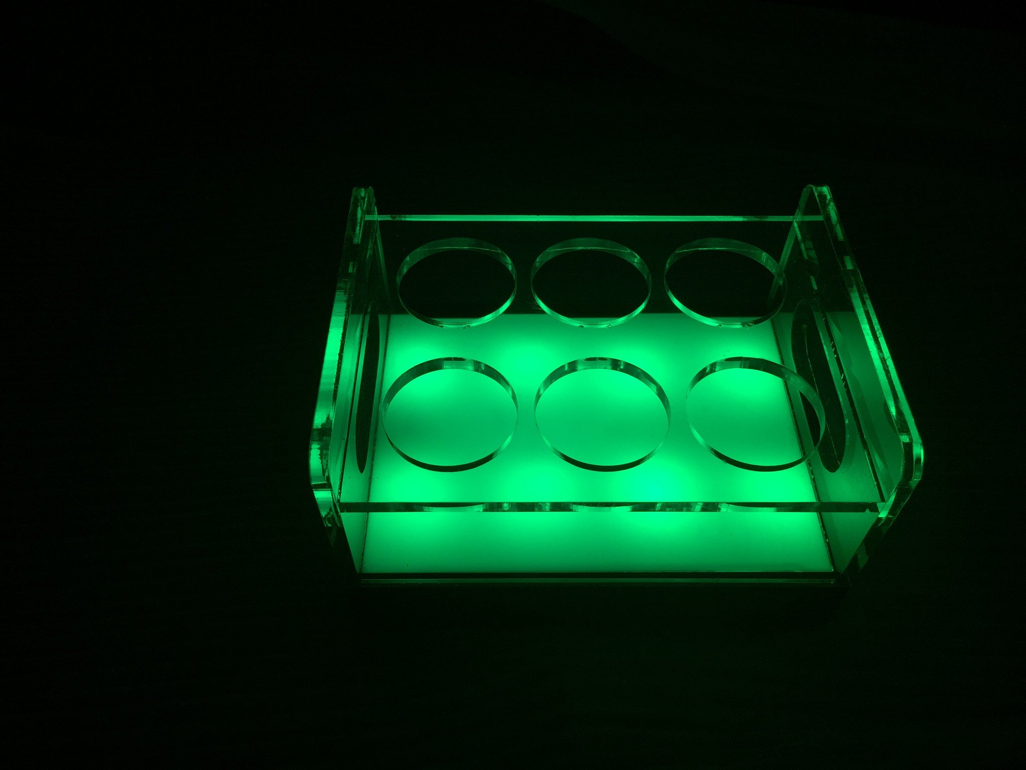 Color Changeable LED Light Up Shot Glasses Tray