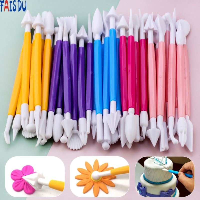 Dual Tip Fondant Tools Set (8 pcs)