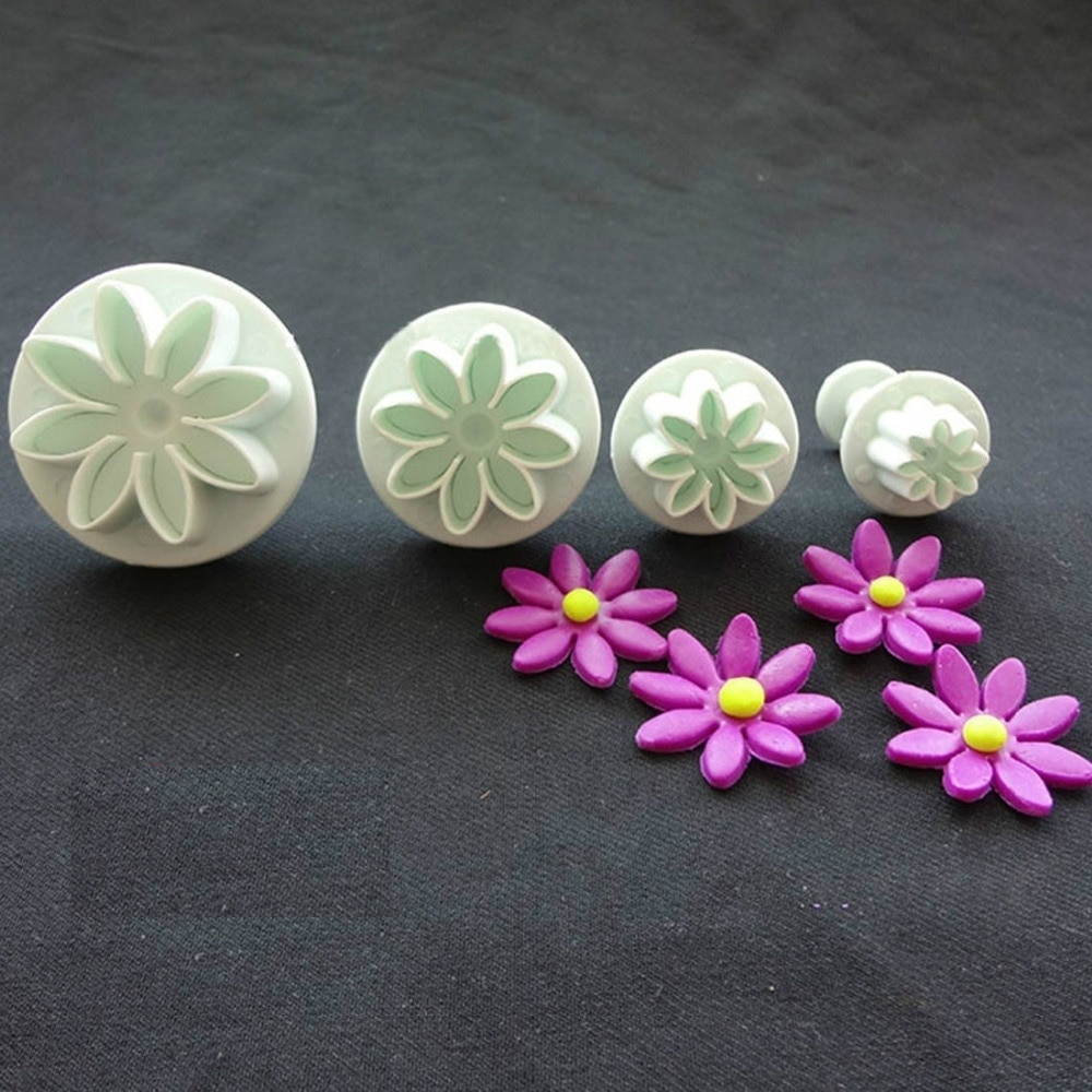 Plum Flower Fondant Cutters 4 Piece Set