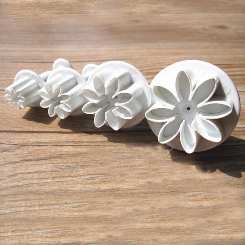 Plum Flower Fondant Cutters 4 Piece Set