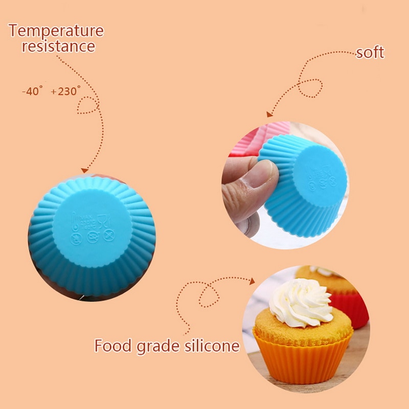 Non Stick Reusable Cupcake Silicone Liners