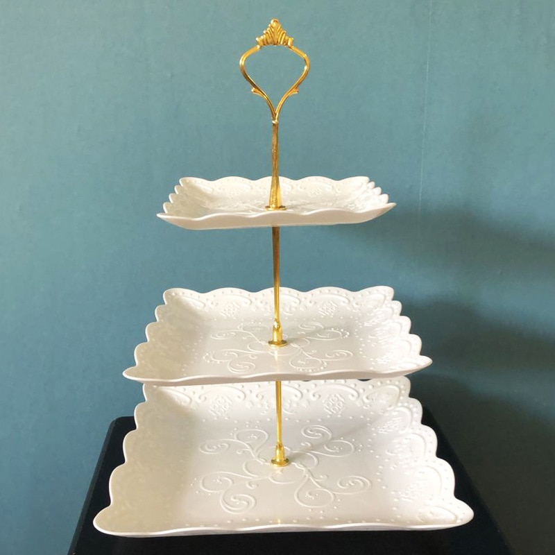 Plastic Tiered Dessert Tray Rack