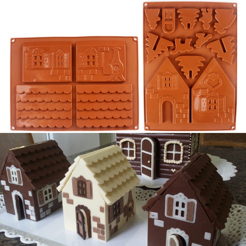 Gingerbread House Mold Silicone Set (2pcs)