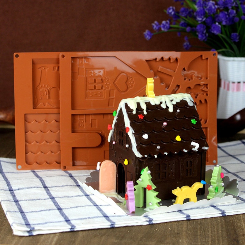 Gingerbread House Mold Silicone Set (2pcs)