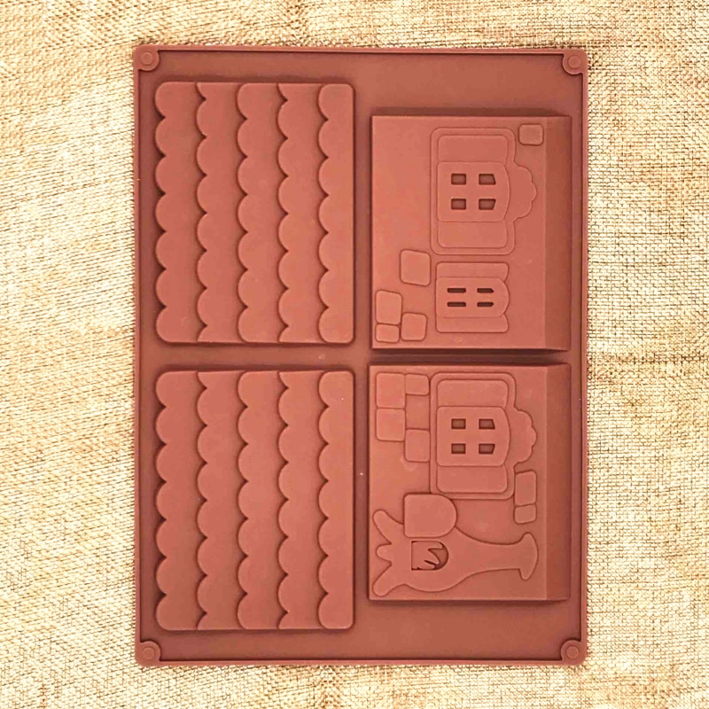 Gingerbread House Mold Silicone Set (2pcs)