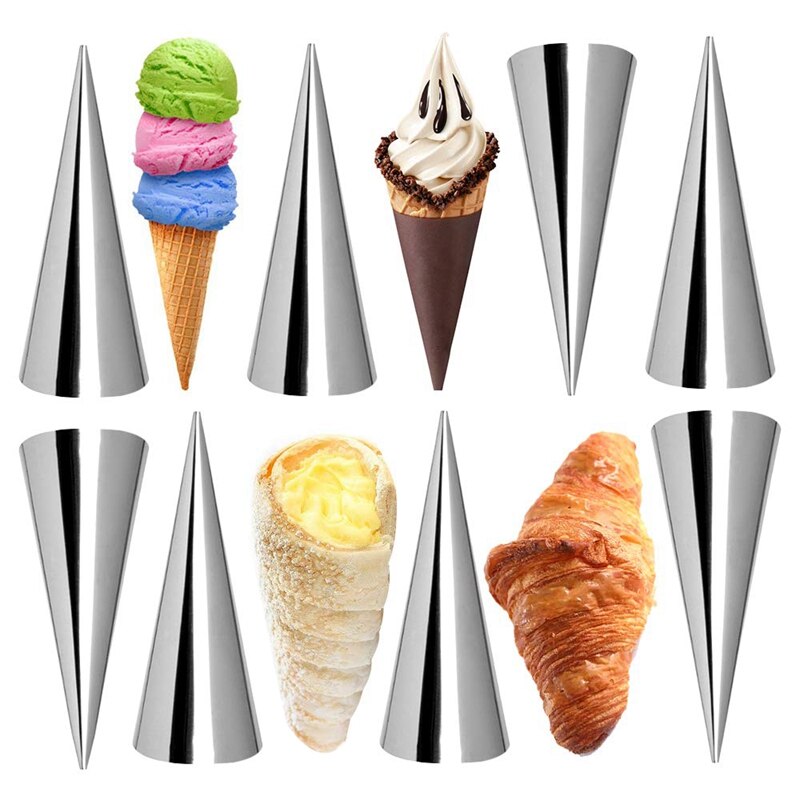 Cream Horn Molds Stainless Cones (12pcs)