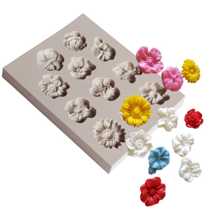 Candy Molds Silicone Flower Fondant