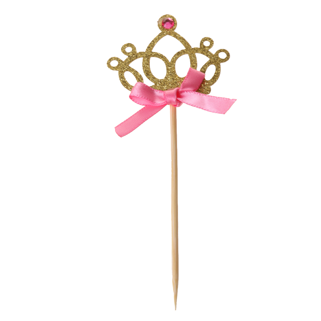 Jeweled Crown Cake Topper (Set of 10)