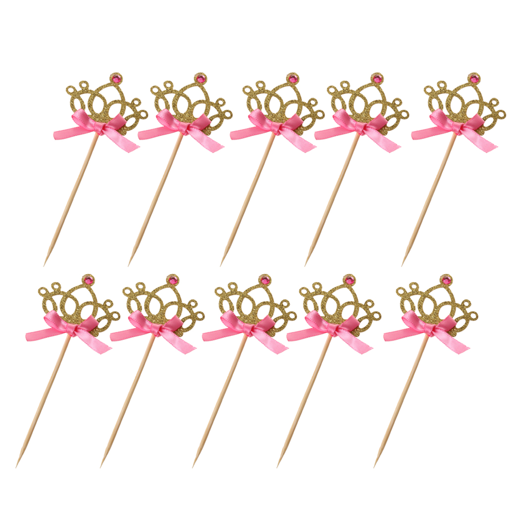 Jeweled Crown Cake Topper (Set of 10)