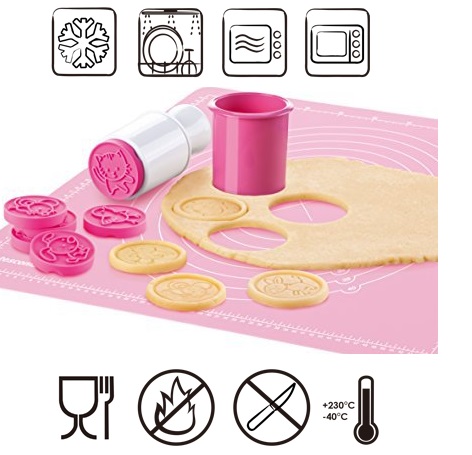 2-in-1 Animal Motif Silicone Cookie Stamp and Cutter (Set of 6)