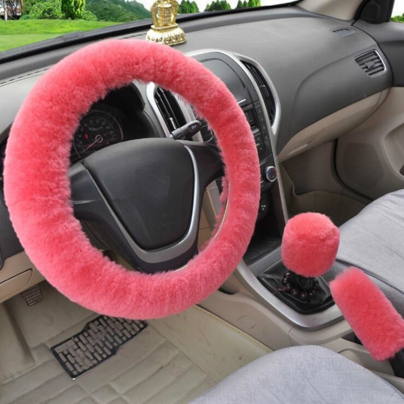 Fluffy Steering Wheel Cover Set