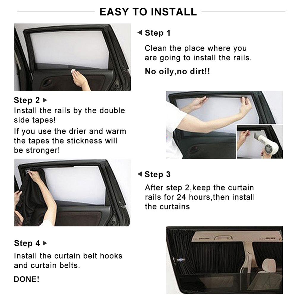 Car Window Shade Covers Privacy Curtains (2 pcs)