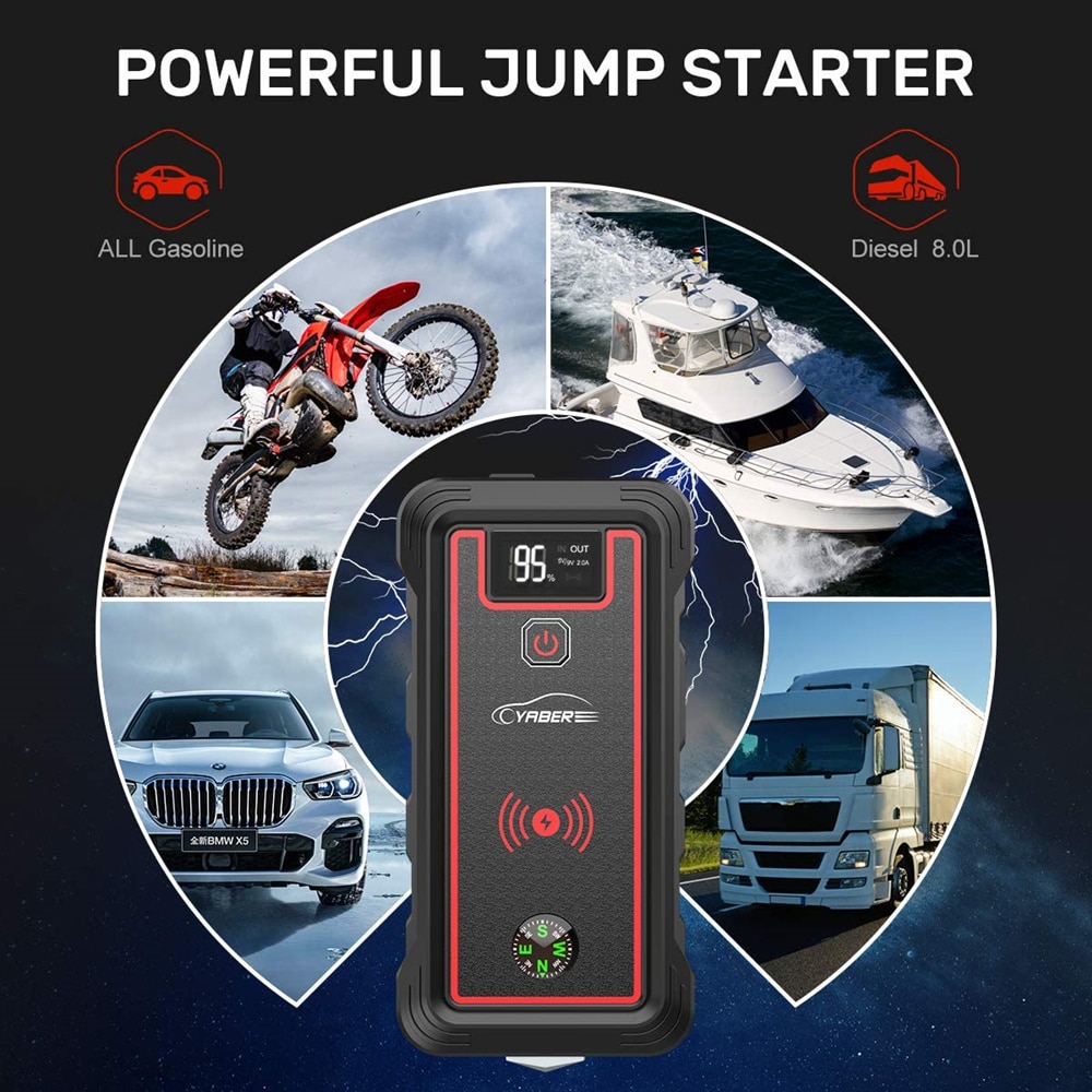 Car Jump Starter Powerbank with LCD Screen