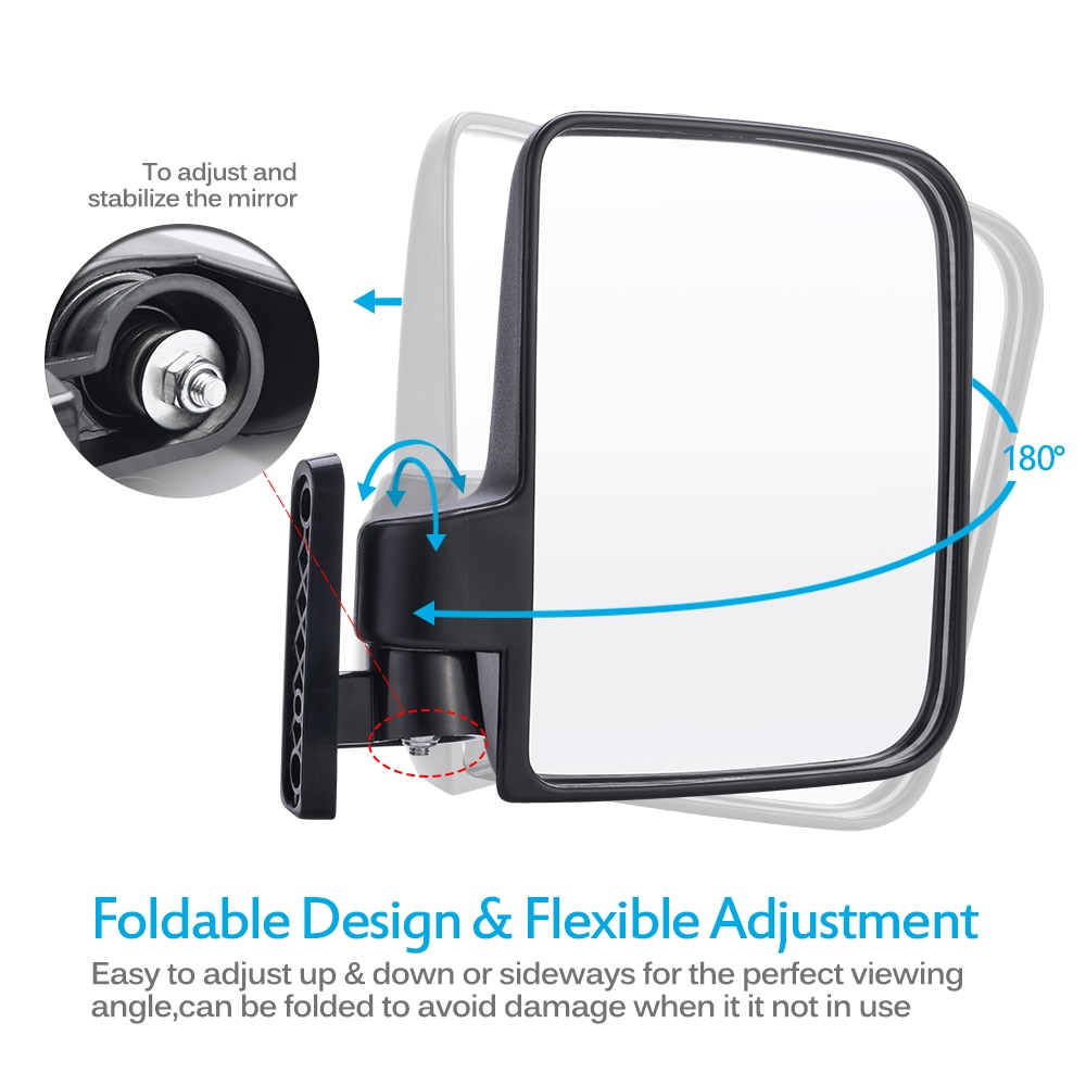 Golf Cart Mirrors Foldable Mirrors