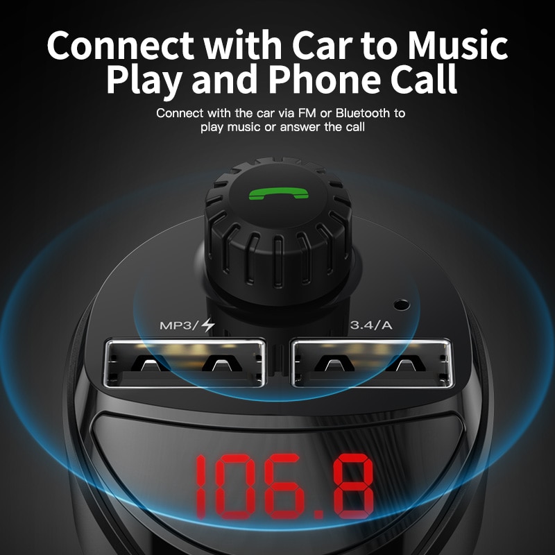 Bluetooth FM Transmitter Car Adapter