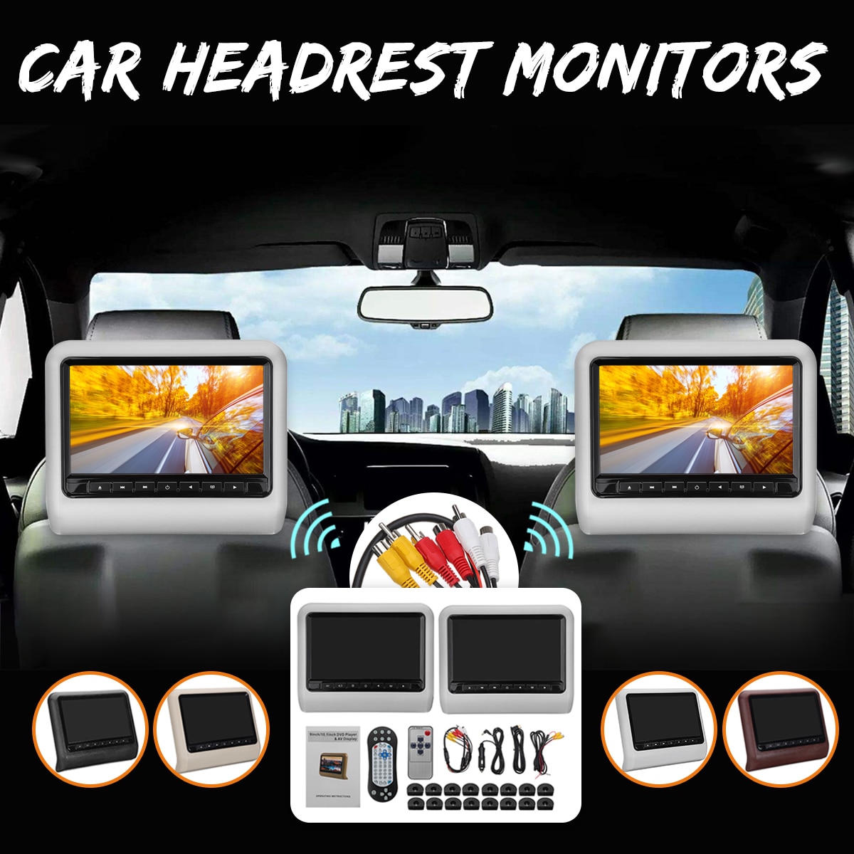 Car Headrest DVD Player Remote Control