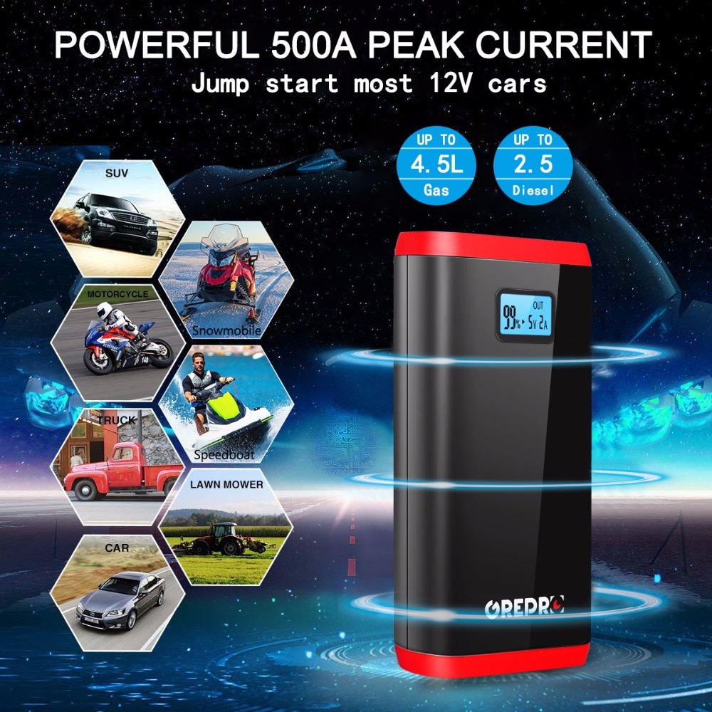 Portable Battery Jumper Car Jump Starter