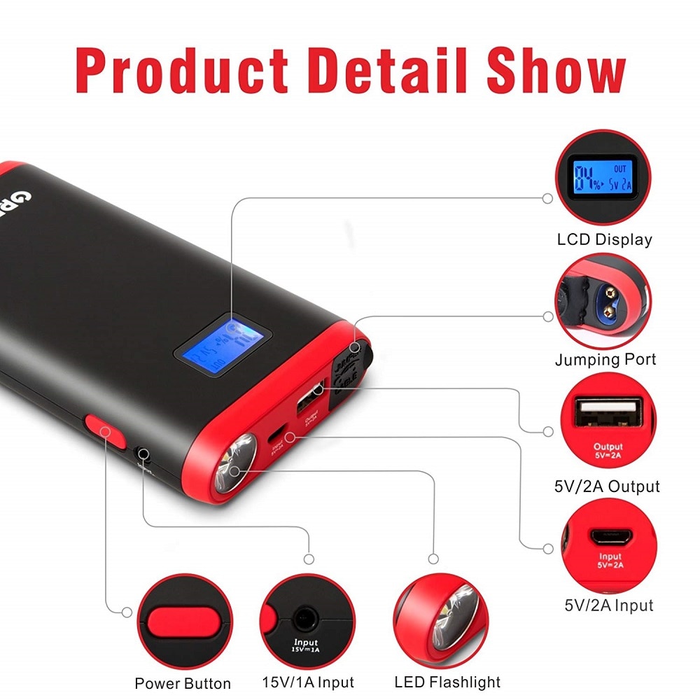 Portable Battery Jumper Car Jump Starter