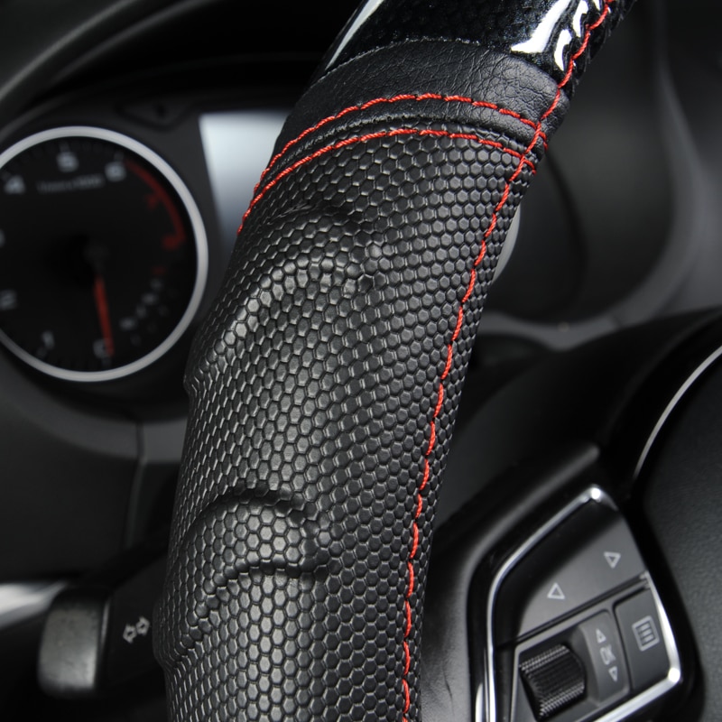 Leather Steering Wheel Cover Anti-Slip Grip