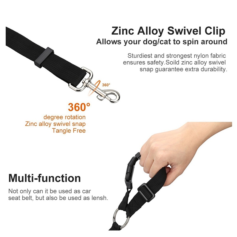 Dog Car Seat Belt Adjustable Leash