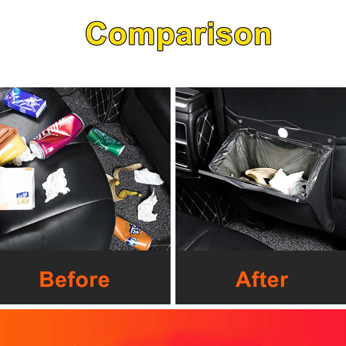 Vehicle Storage Back Seat LED Bag