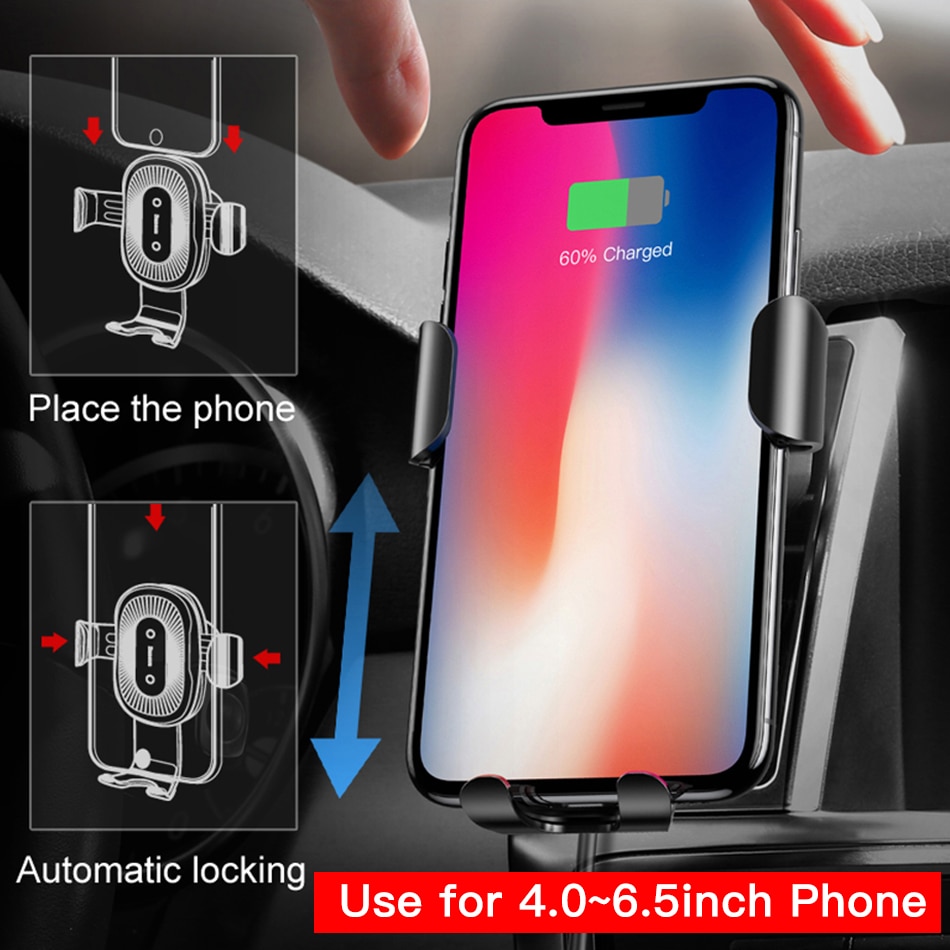 Wireless Mobile Charger and Holder for Car