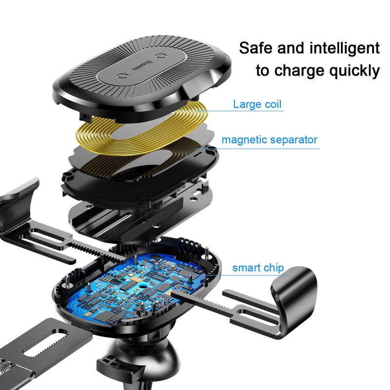 Wireless Mobile Charger and Holder for Car