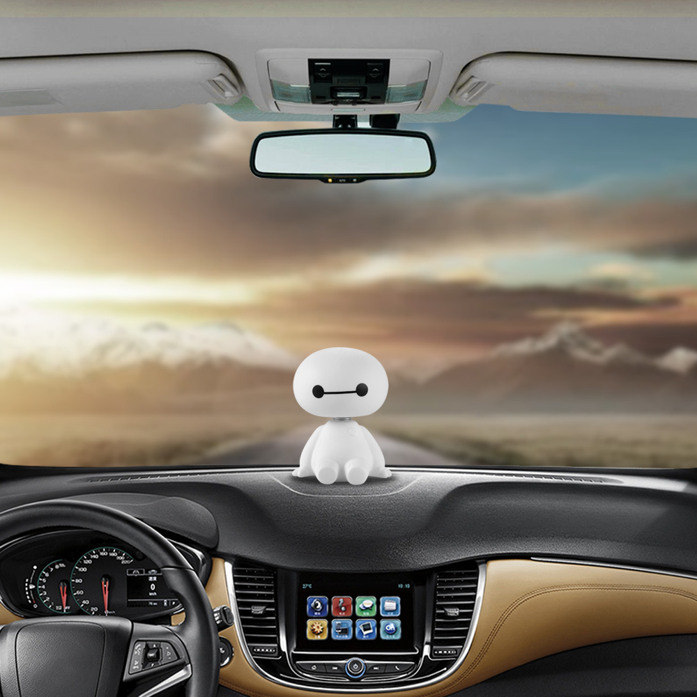 Car Decoration Baymax Shaking Head Figure