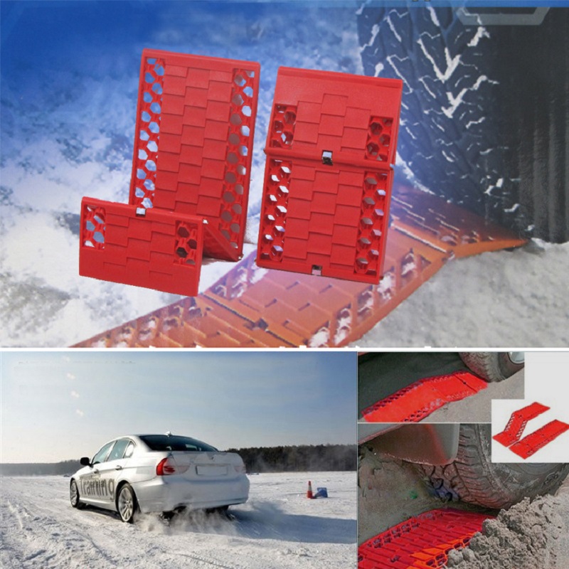 2pcs Traction Mat Tire Anti-skid Pad