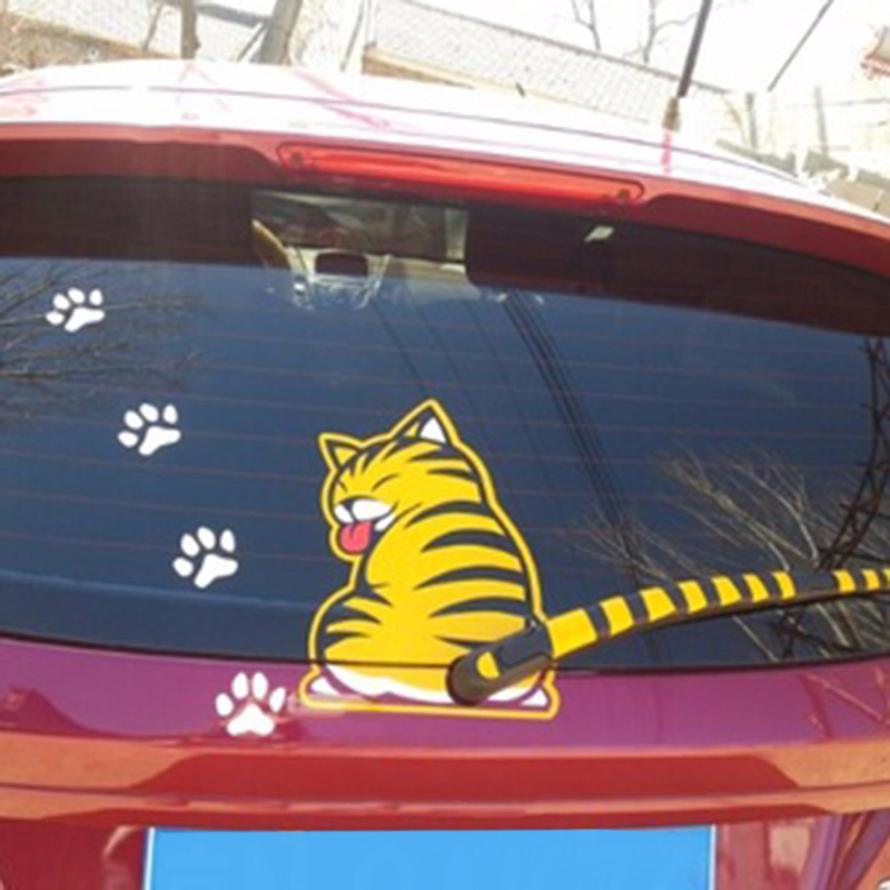 Rear Window Car Decals Cat Stickers