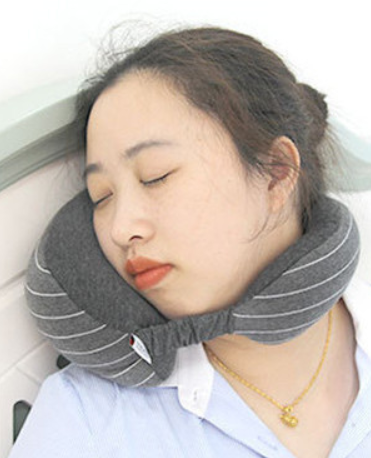 Travel Neck Pillow with Eye Mask 2-in-1