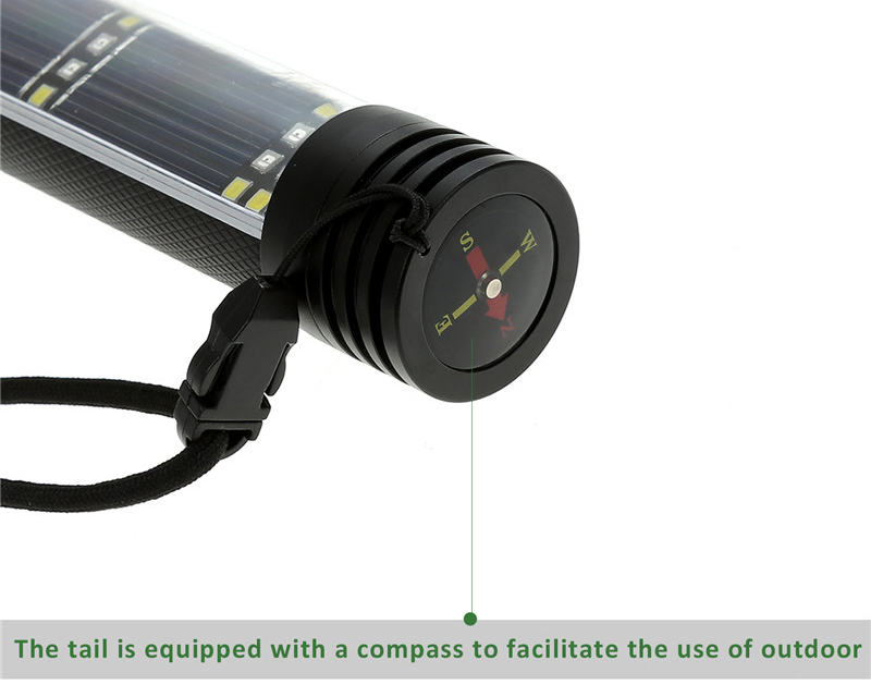 Survival Tools Solar Flashlight with Window Breaker Power Bank Seatbelt Cutter