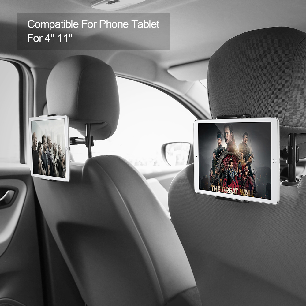 4-11″ 360° Back Seat Headrest Mobile Device Holder