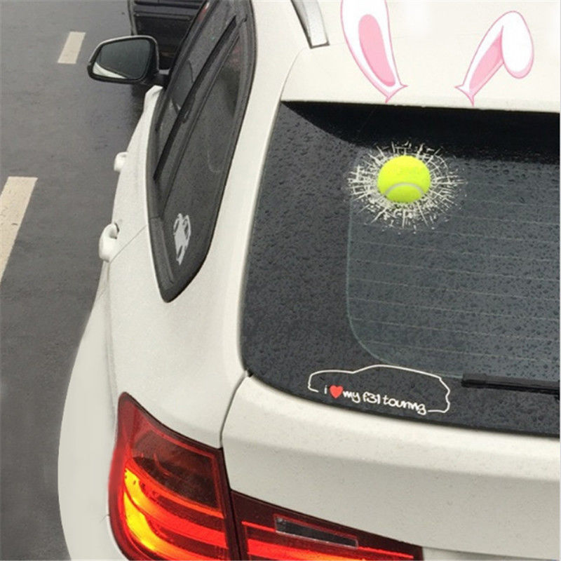 Home and Car Window Stickers 3D Ball Hit Decals