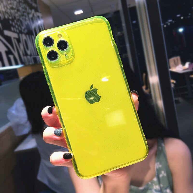 Transparent Neon iPhone Case