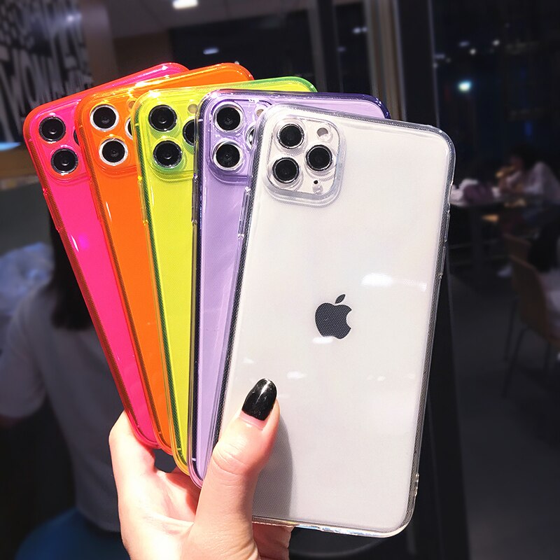 Transparent Neon iPhone Case