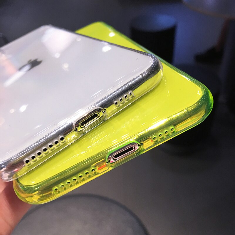 Transparent Neon iPhone Case