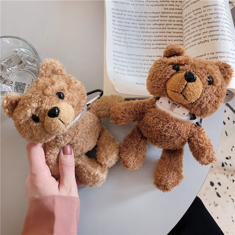 Soft Plush Bear Airpod Case