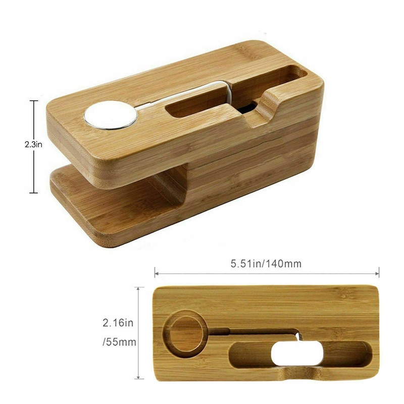 Wood Charging Station for iPhone and iWatch