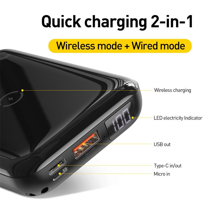 Wireless Charging Power Bank Device