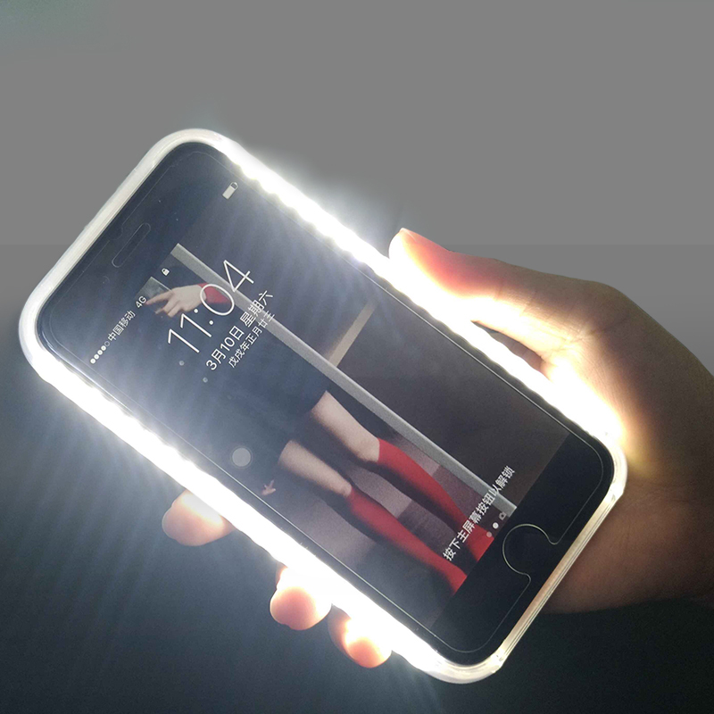 LED iPhone Case with Selfie Light