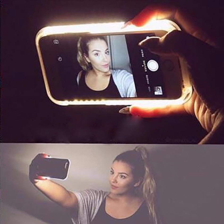 LED iPhone Case with Selfie Light