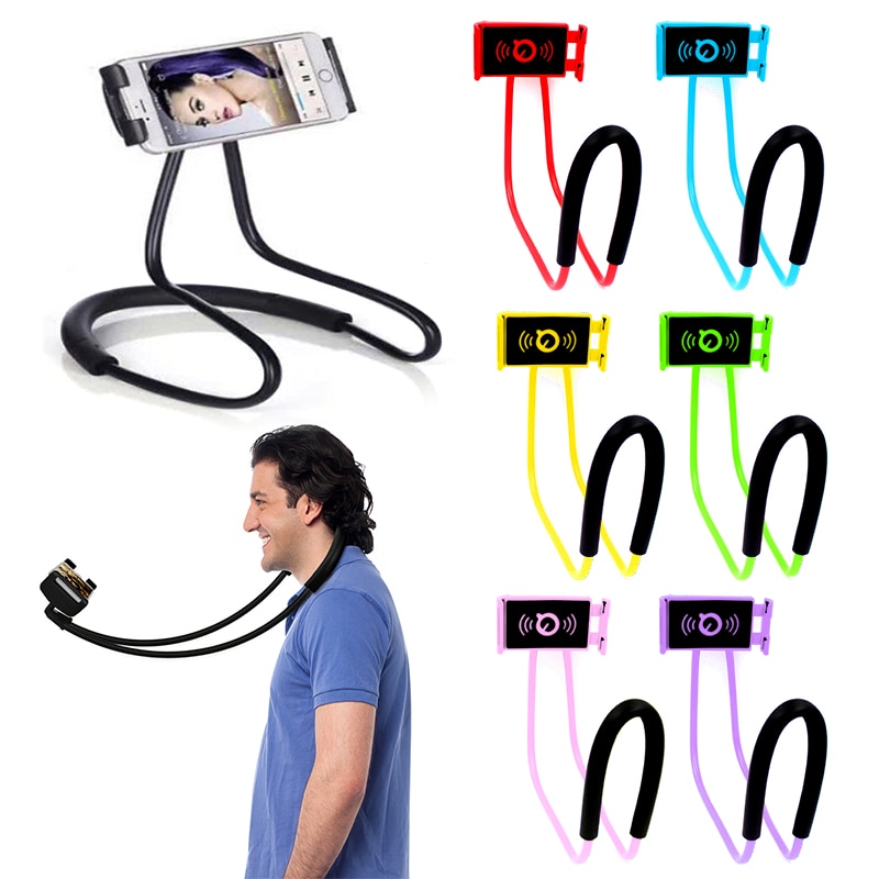 Cell Phone Neck Holder Rotatable Head