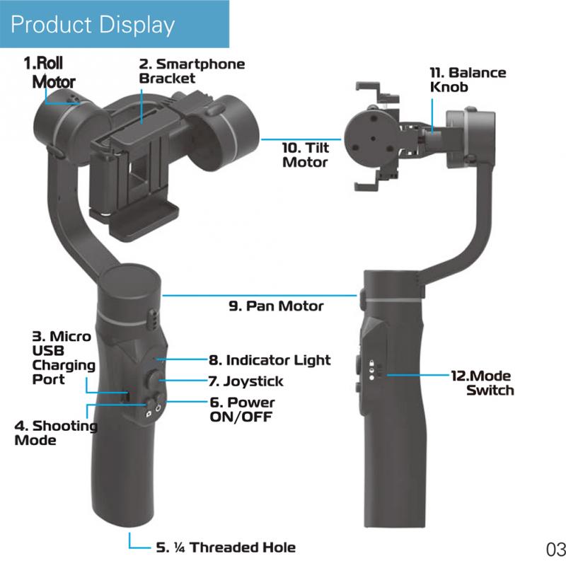 Phone Camera Stabilizer Gimbal Holder