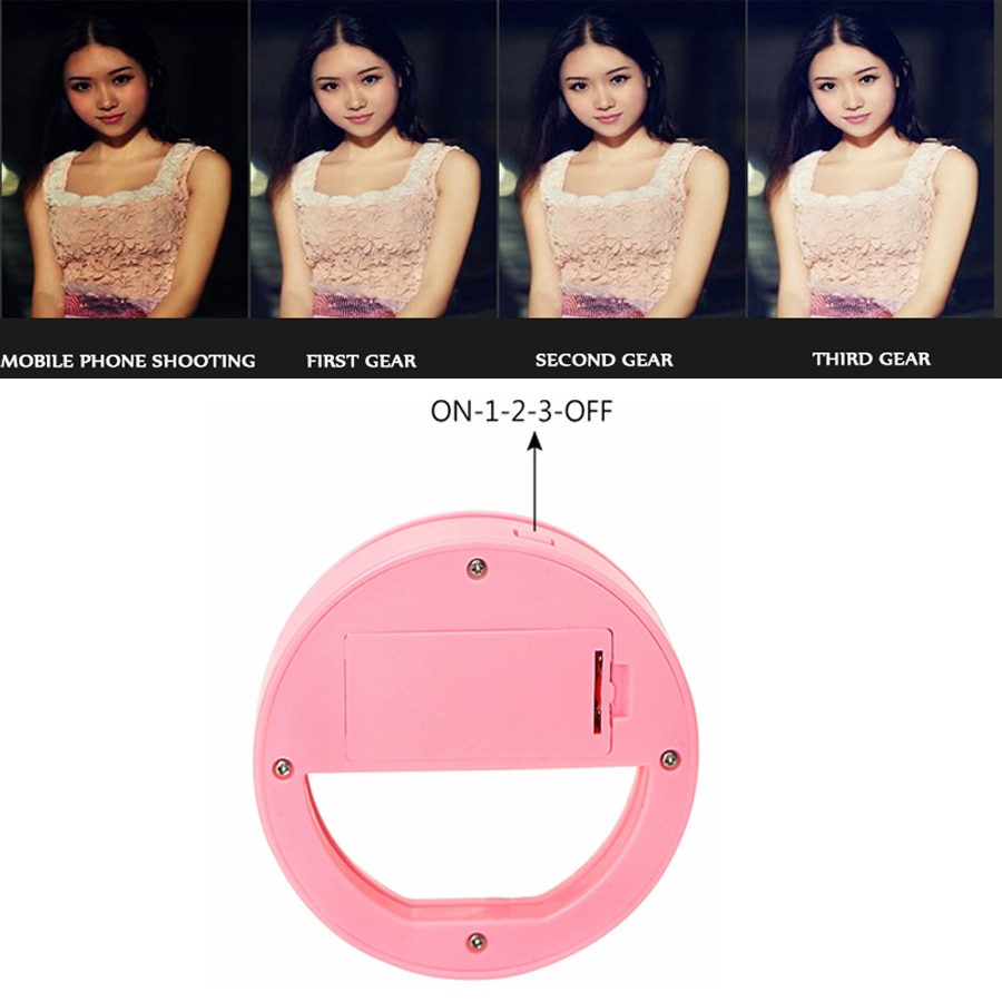 LED Selfie Ring Light Clip-on Lamp