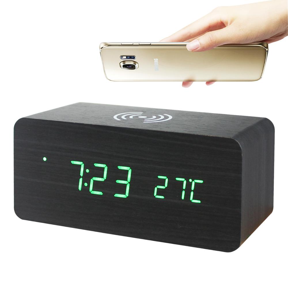 Wireless Charging Alarm Clock Phone Pad