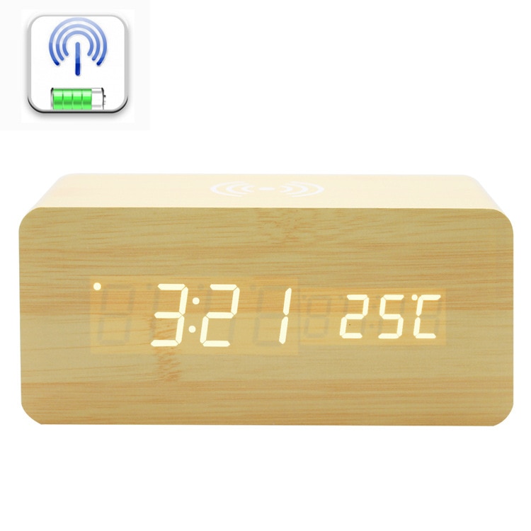 Wireless Charging Alarm Clock Phone Pad