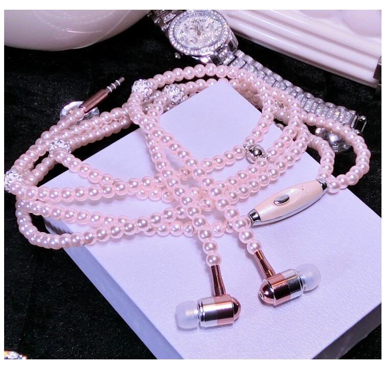 Earphone for Girls Beads Necklace